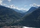 a city in the valley between mountains