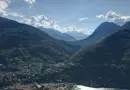 a city in the valley between mountains