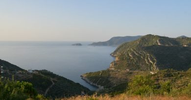 a large body of water surrounded by mountains